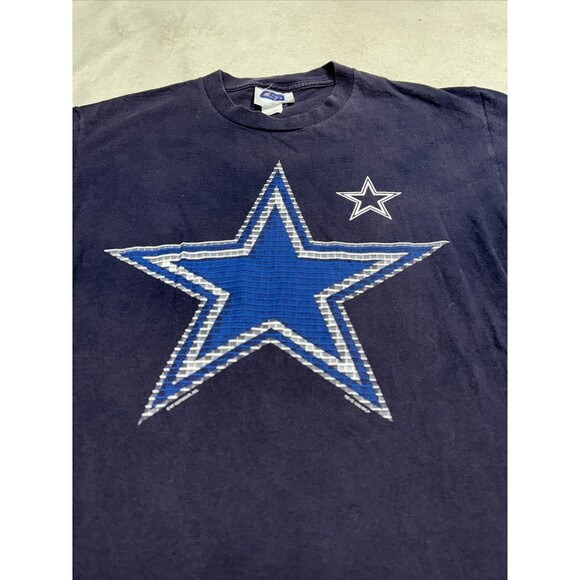 Vintage 1999 CSA Dallas Cowboys Star Logo Navy Blue Graphic T-Shirt Size Large - Picture 2 of 8